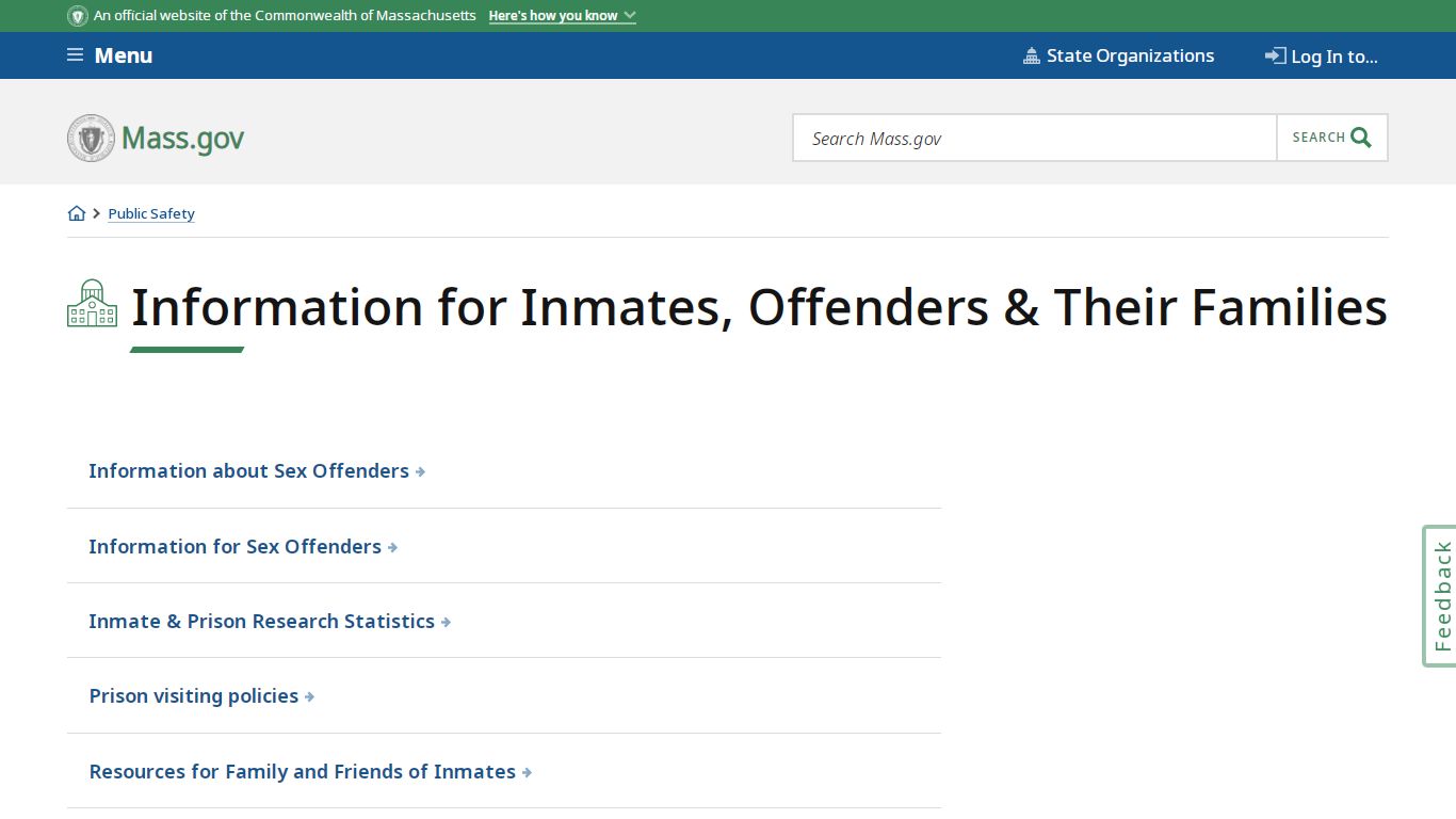 Prisons & Inmates | Mass.gov